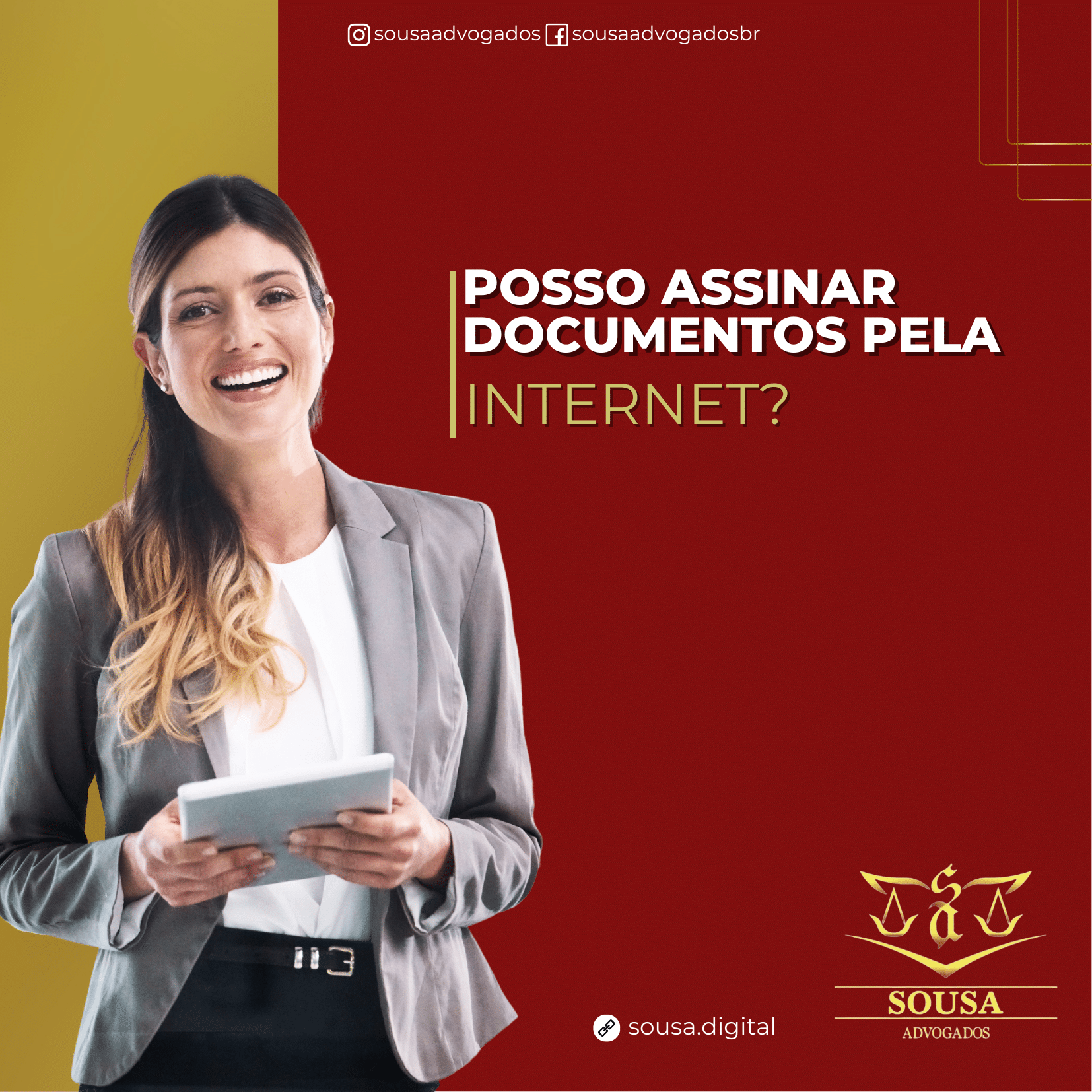 Posso assinar documentos pela internet?
