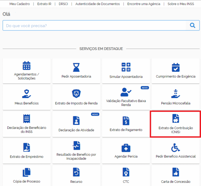 Informativo CNIS Serviços em destaque CNIS