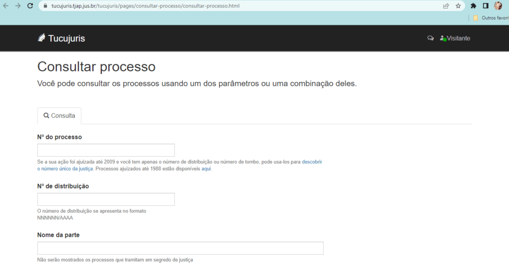 Processo estadual;