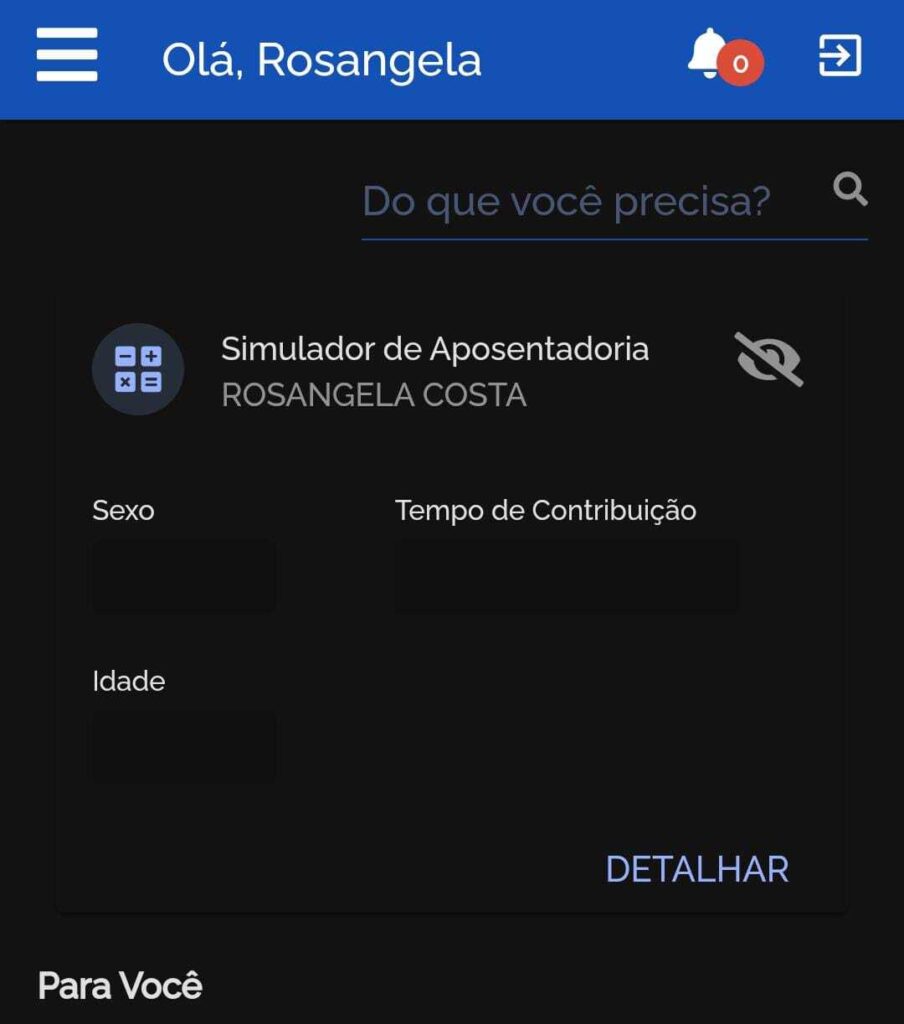 Simulador de aposentadoria;