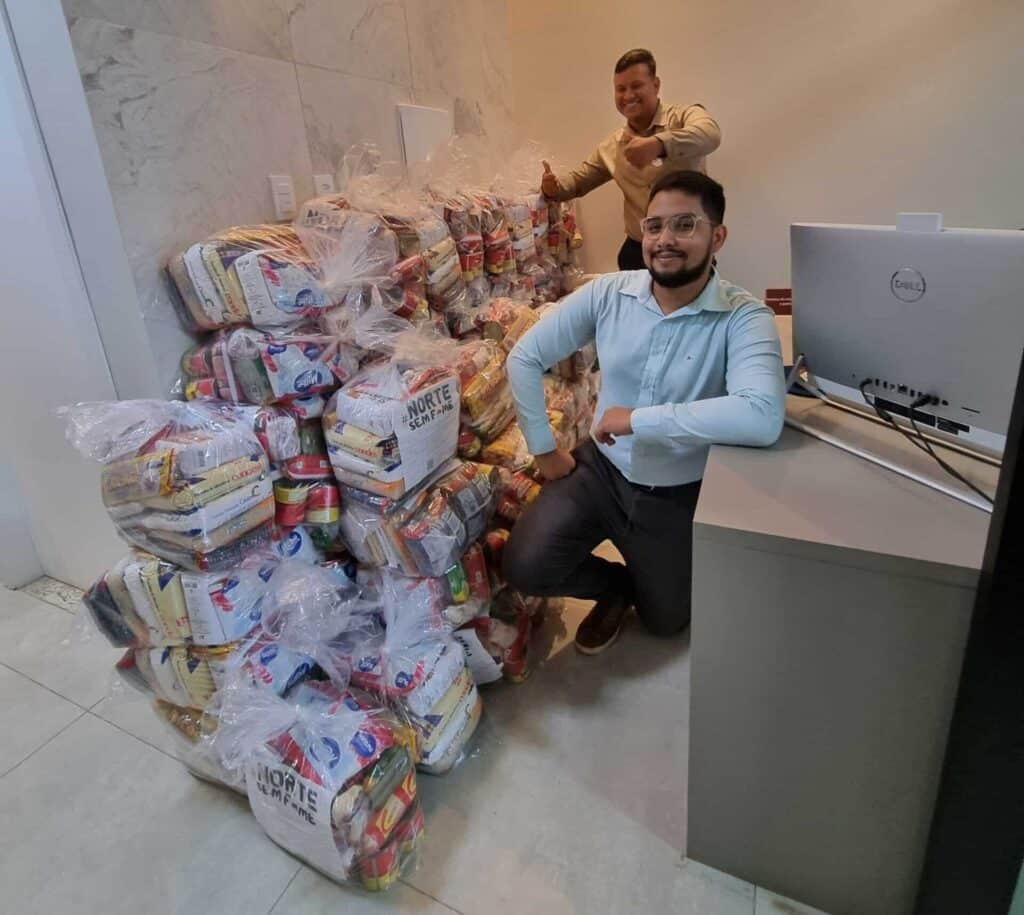 Organização das cestas da Campanha Norte sem Fome;