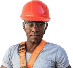 Homem com roupa de obra