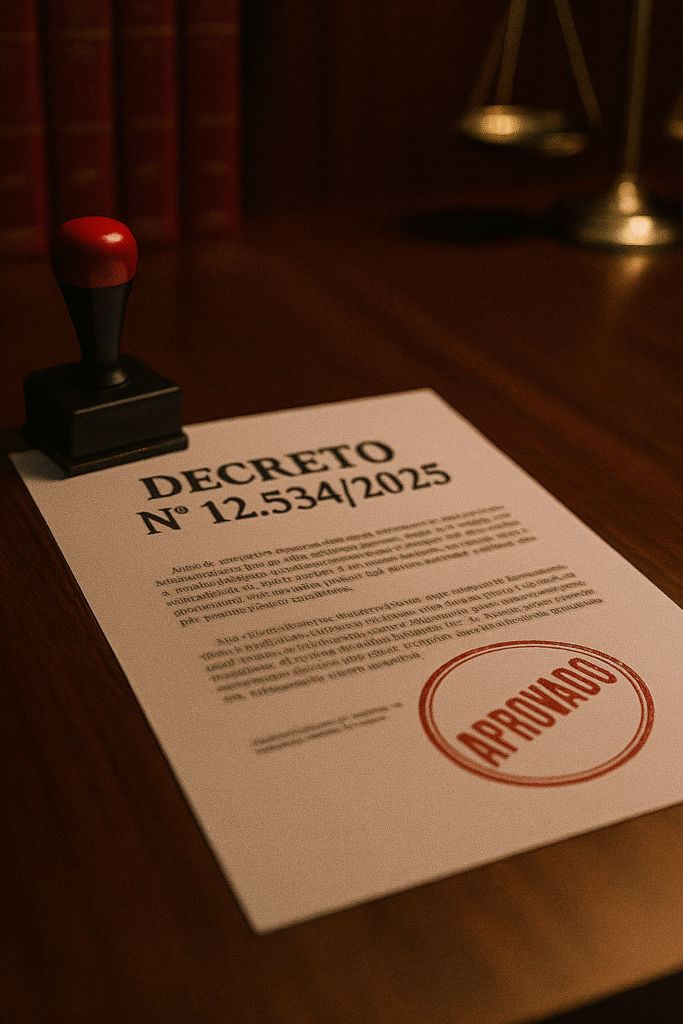 Decreto 12.534/2025 que incluiu Bolsa Família no cálculo de renda do BPC destacado em documento oficial