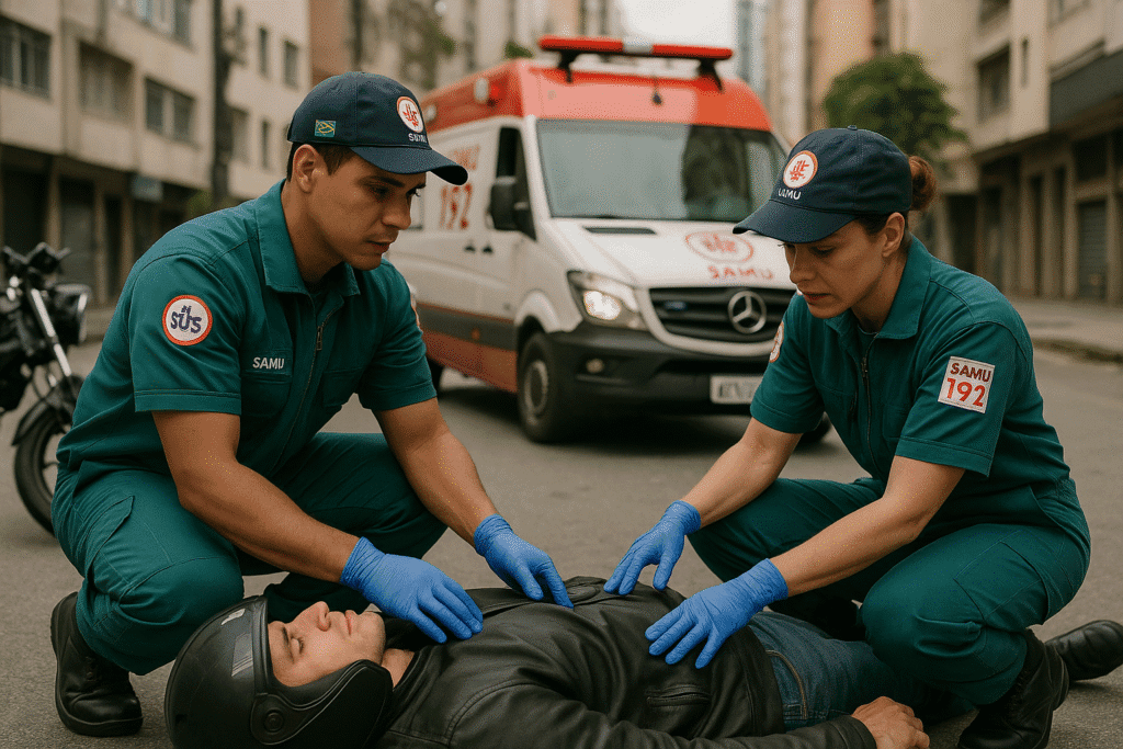 acidente motocicleta atendimento medico auxilio acidente