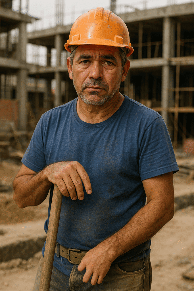 pedreiro que recebe auxilio acidente