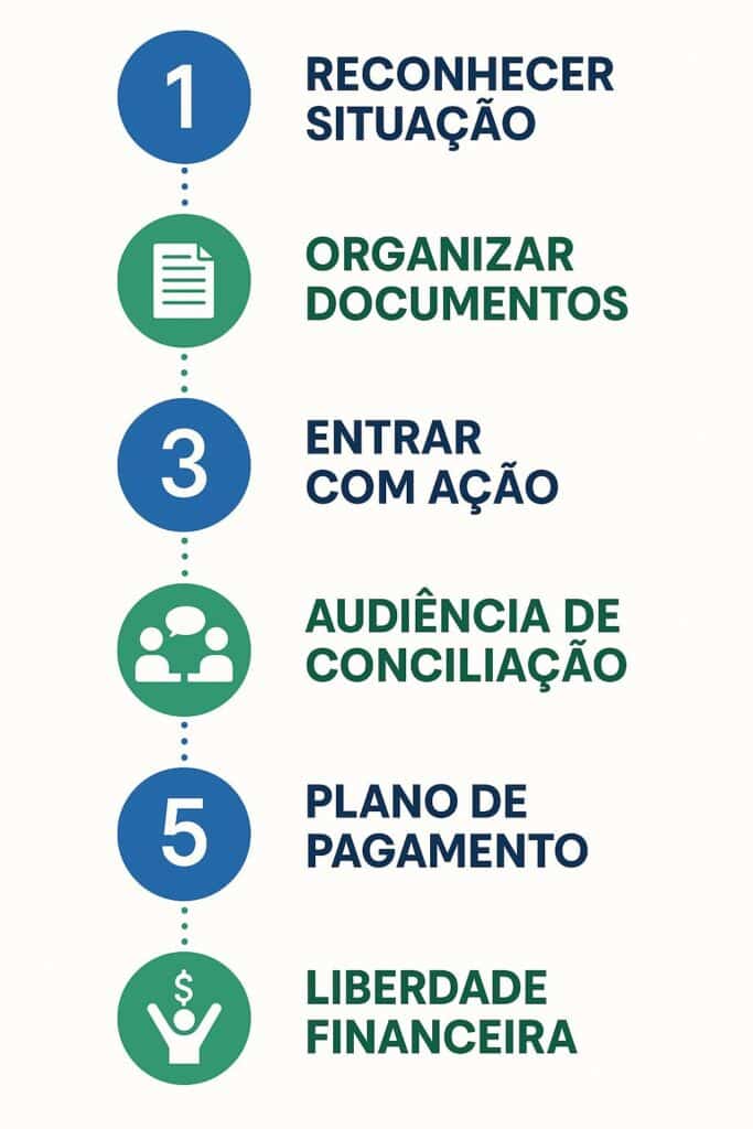 Infográfico passo a passo como aderir à lei do superendividamento - processo completo