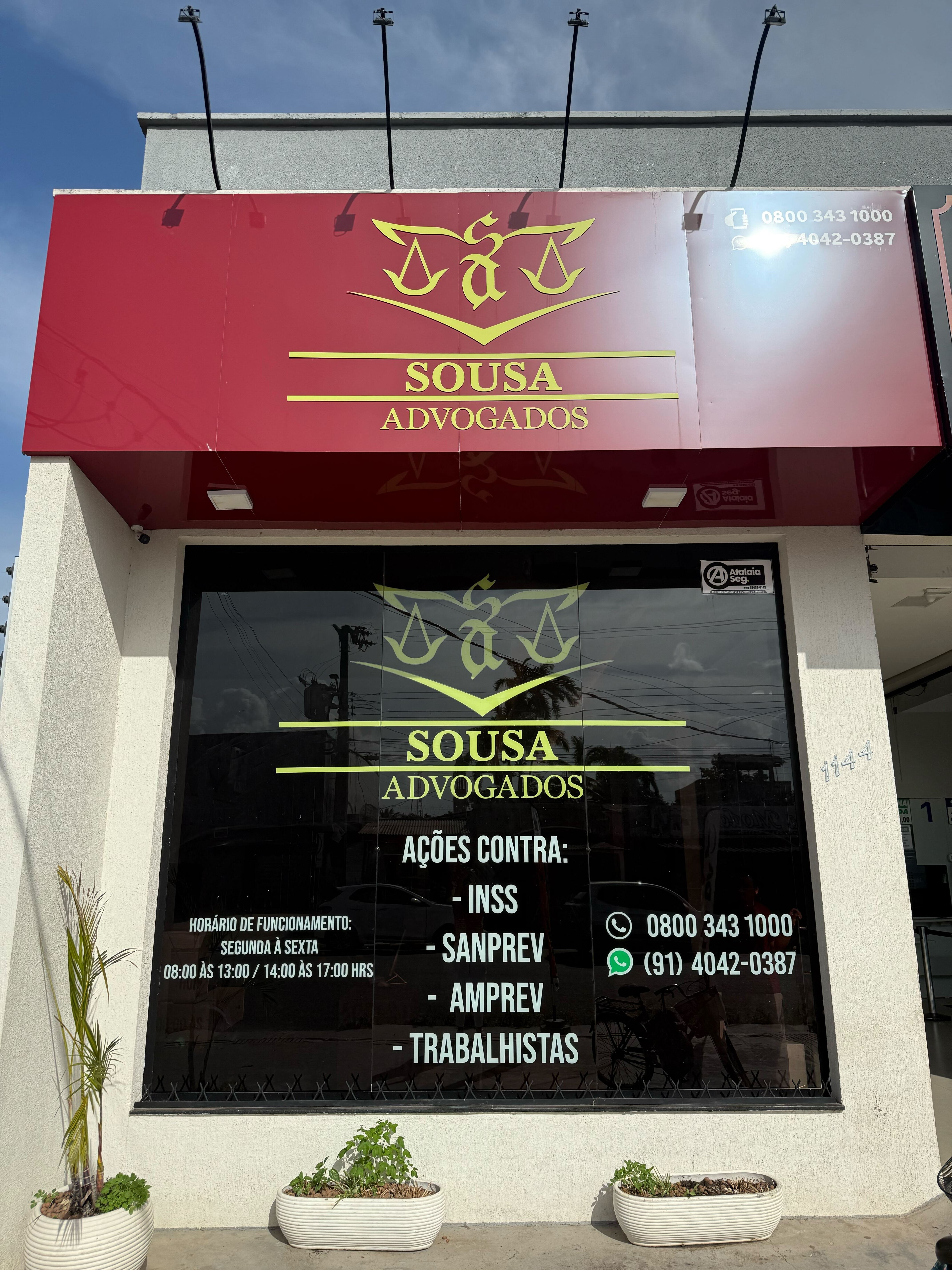 Fachada do escritório Sousa Advogados em Santana do Amapá - Av. Dom Pedro I, 1144, Nova Brasília