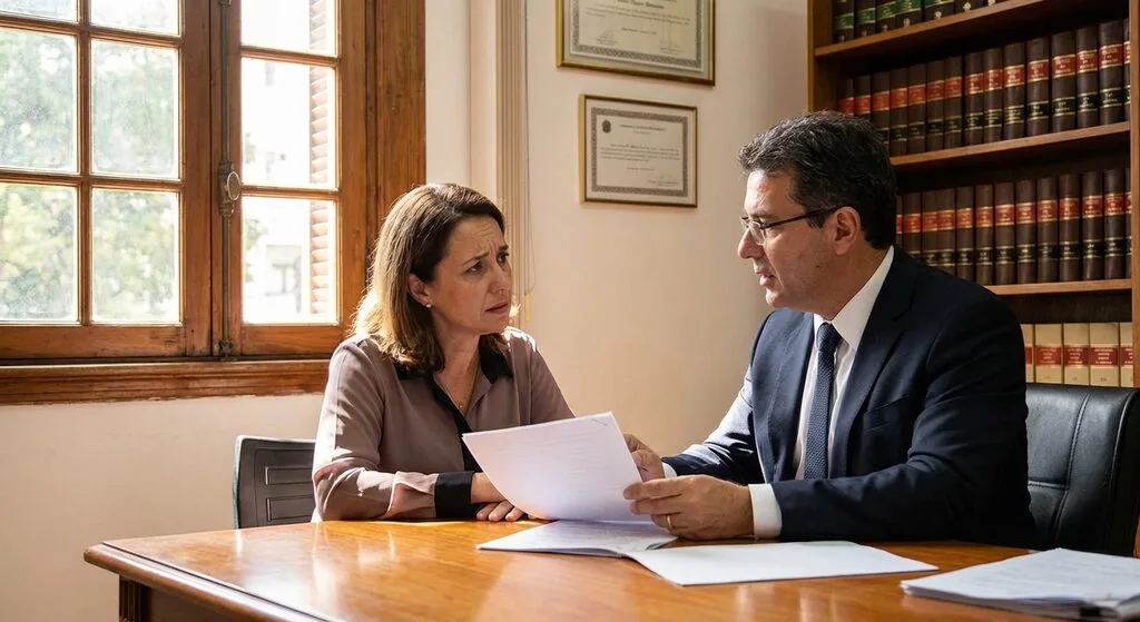 Advogado trabalhista orientando cliente sobre assédio moral