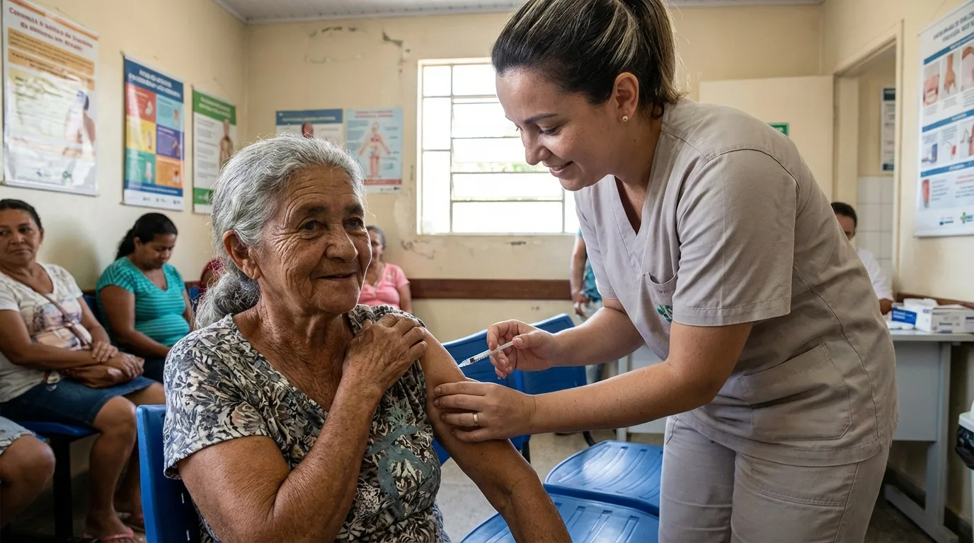 Paciente recebendo insulina no SUS