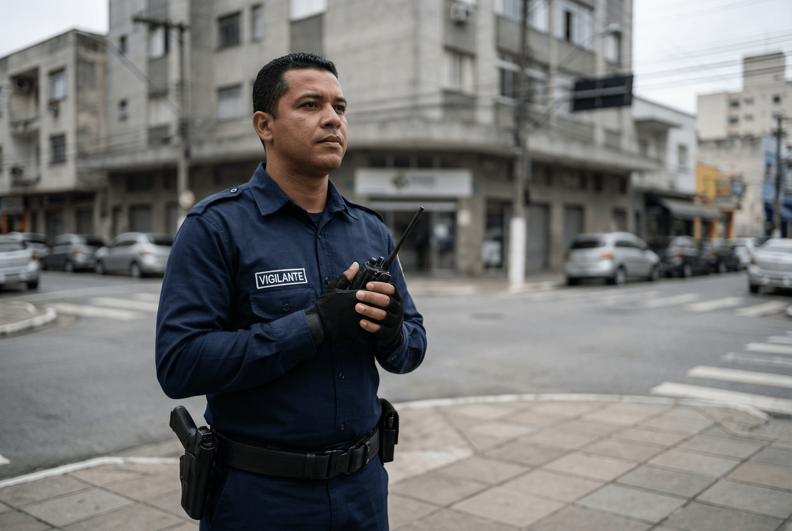 Vigilante armado uniformizado em serviço — aposentadoria especial do vigilante