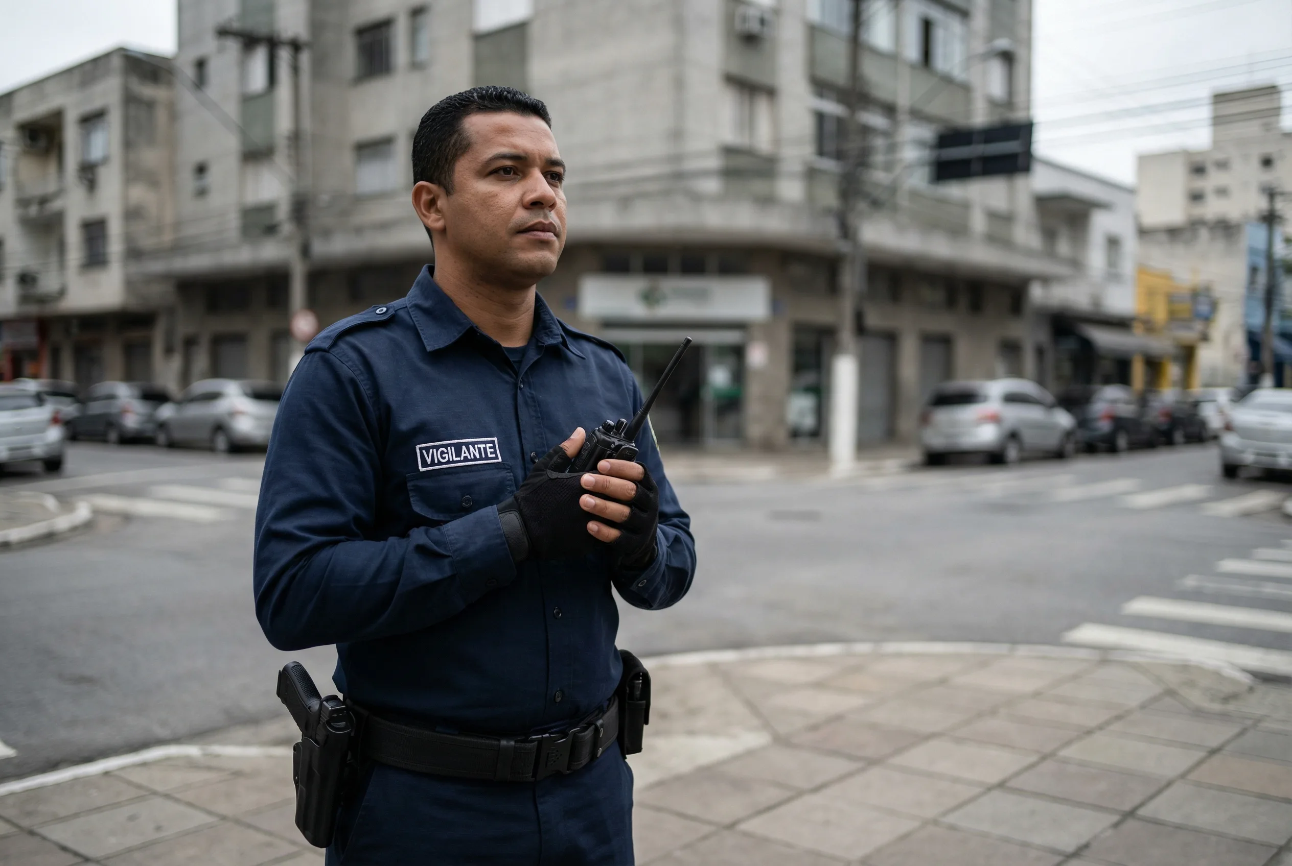 Vigilante armado uniformizado em serviço — aposentadoria especial do vigilante