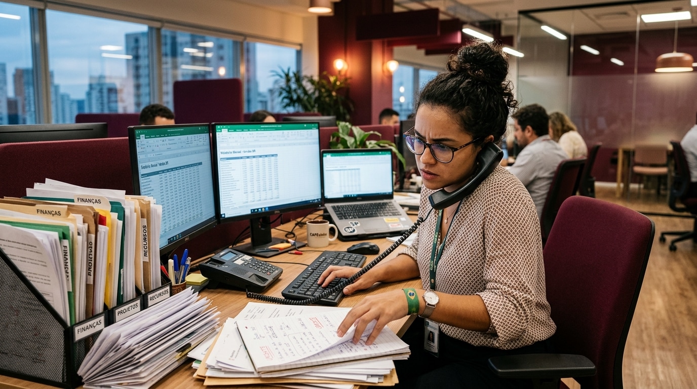 Trabalhador exercendo múltiplas funções no ambiente de trabalho caracterizando acúmulo de função