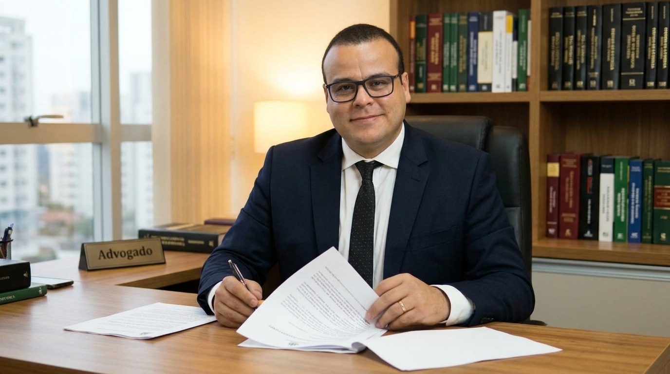 Advogado analisando documentos sobre desvio de função no trabalho