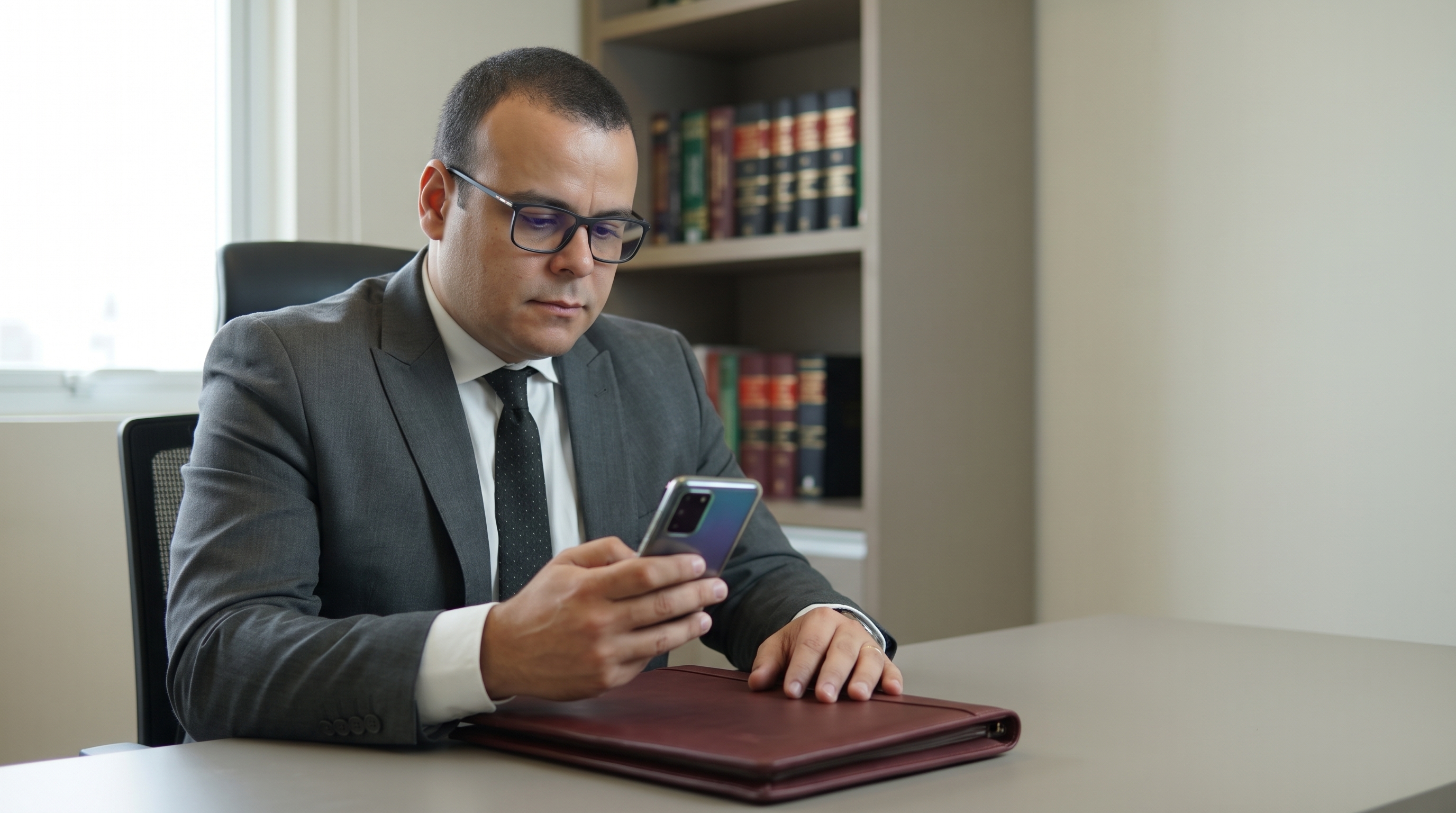 Advogado previdenciário analisando simulação de aposentadoria no aplicativo Meu INSS em 2026